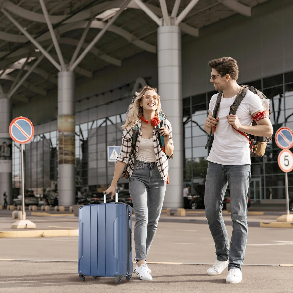 Hardside Expandable Luggage Double 360°Spinner Upright Hardshell Suitcase with TSA Lock Lightweight, Hardshell Luggage Spinner Suitcase, 20"