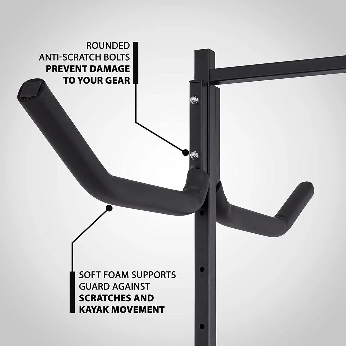 RaxGo Kayak Storage Rack, Indoor & Outdoor Freestanding Storage for 6 Kayak