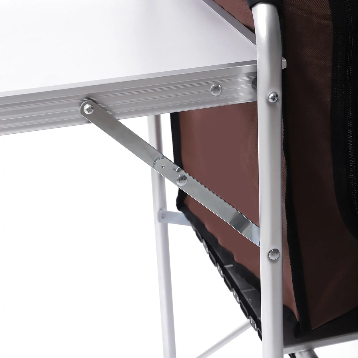 MONIPA Camping Kitchen Table Storage Cabinet Folding BBQ Grill Table Cupboard Shelf