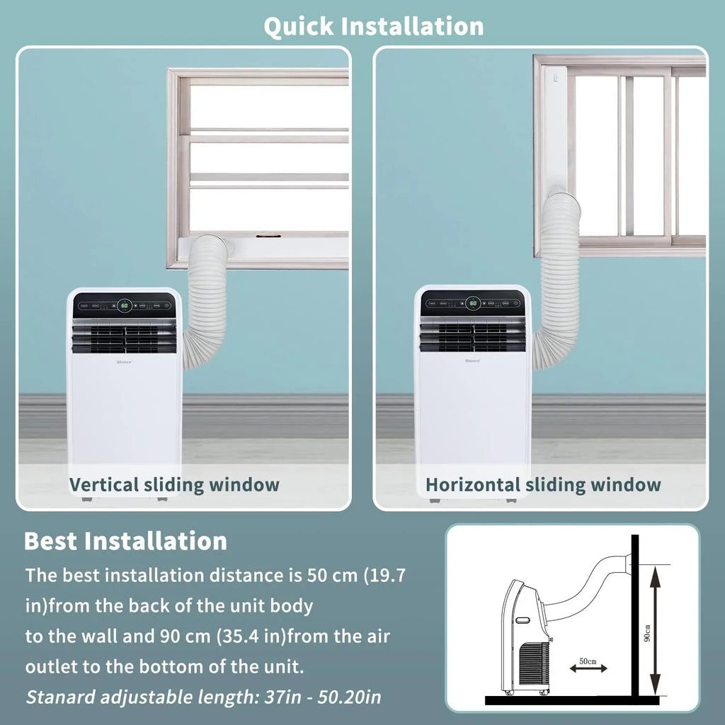 Open Box Shinco SPF1-10C 10,000 BTU Portable Air Conditioner, White