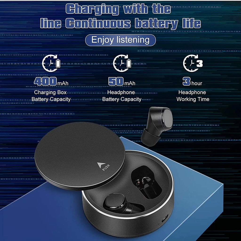 UrbanX X7 Sports True Wireless Earbuds 5.0 IPX5 Waterproof Touch Control Earbuds with Mic Earphones in-Ear Deep Bass Built-in Mic Bluetooth Headphones For  Xperia 1 III - Black
