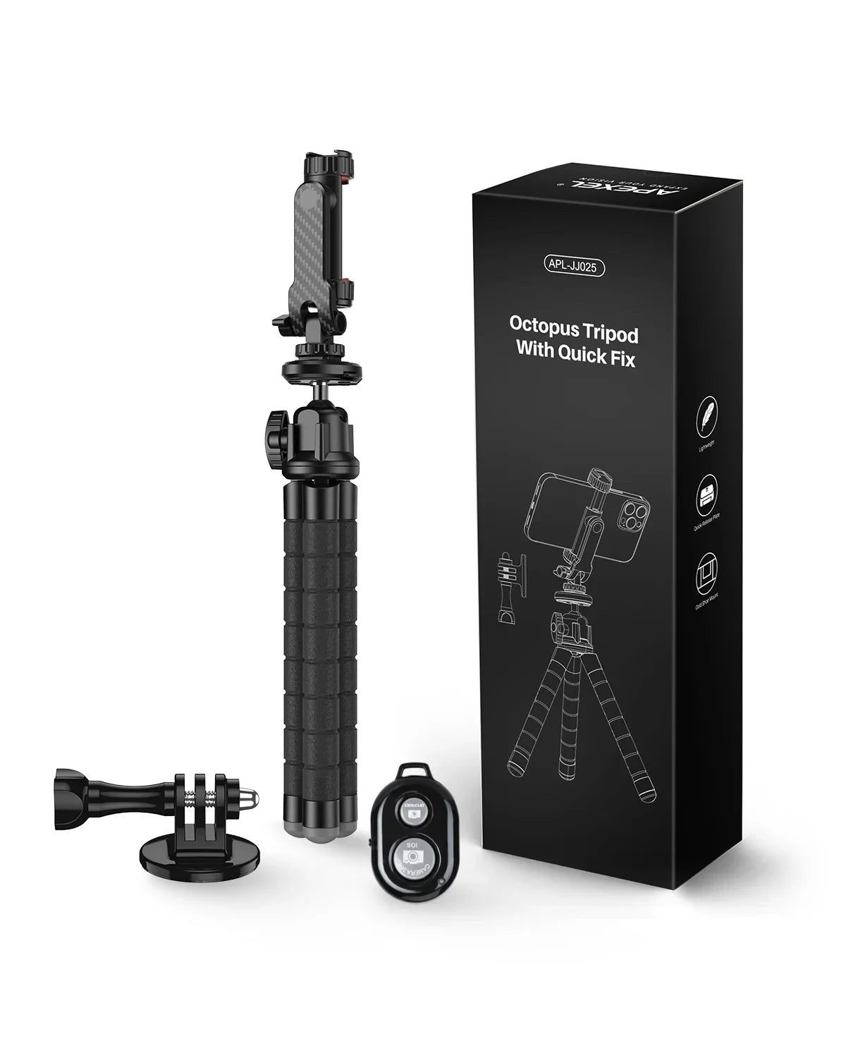 APEXEL Portable Flexible Octopus Tripod Extendable Mini Phone Stand 360 Rotation Shooting for Phone DSLR Gopro Live Streaming