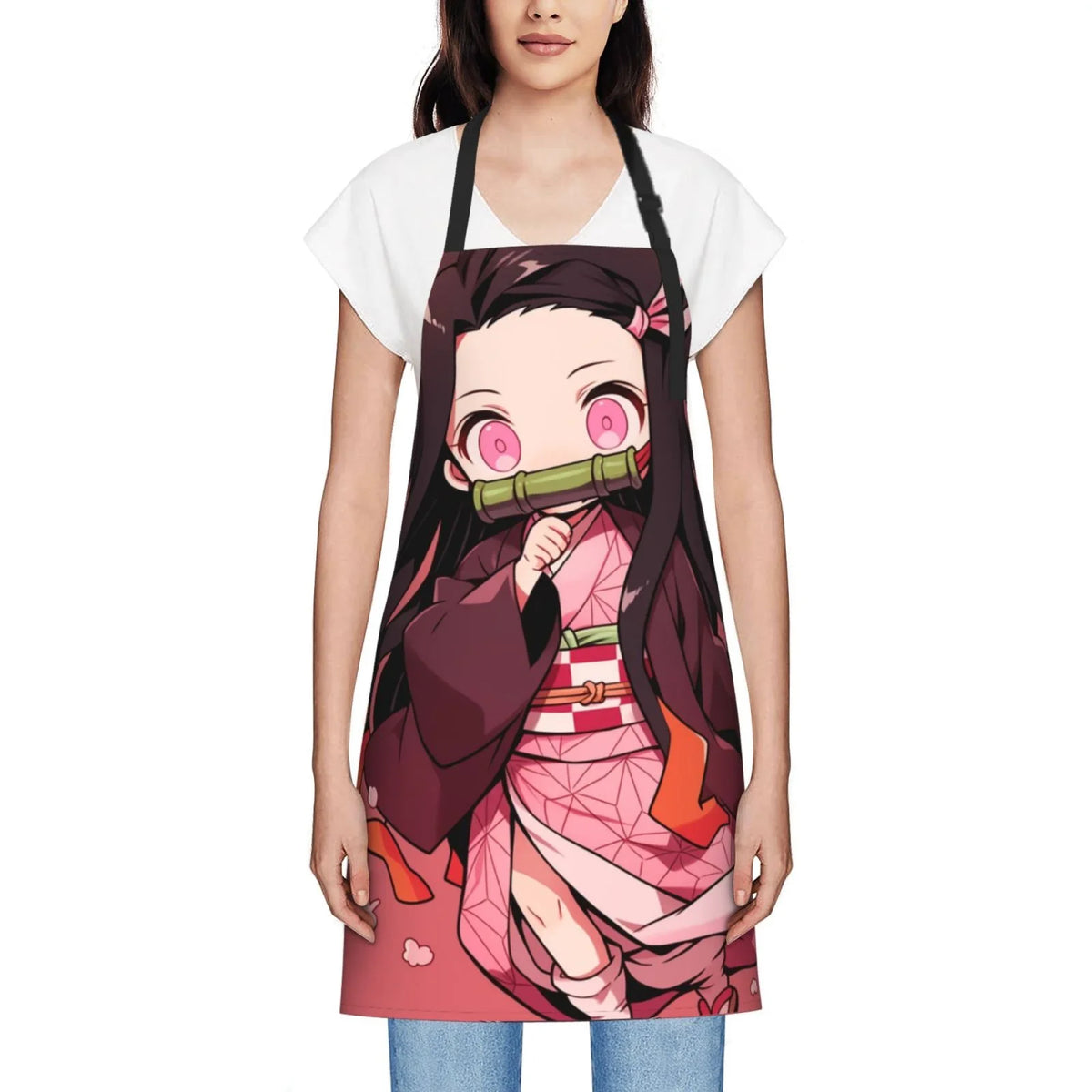 Demon Slayer Nezuko Kamado Waterproof Apron Home Decor For Kitchen/Cooking/Gardening/Painting/BBQ/Baking/Chef/Craftsman