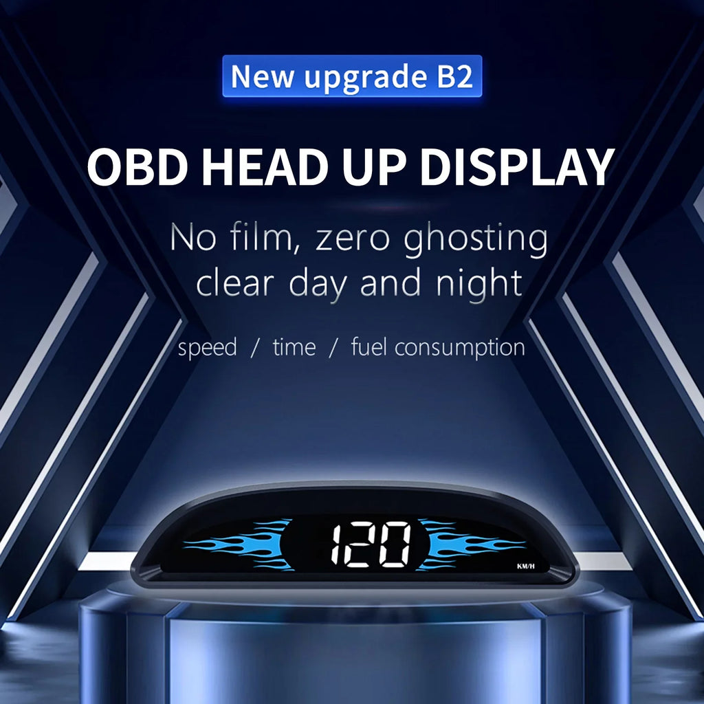 Nebublu Car Speedometer Head-Up Display, B2 Multi-Functions Diagnostic Detector for Improved Driving Safety
