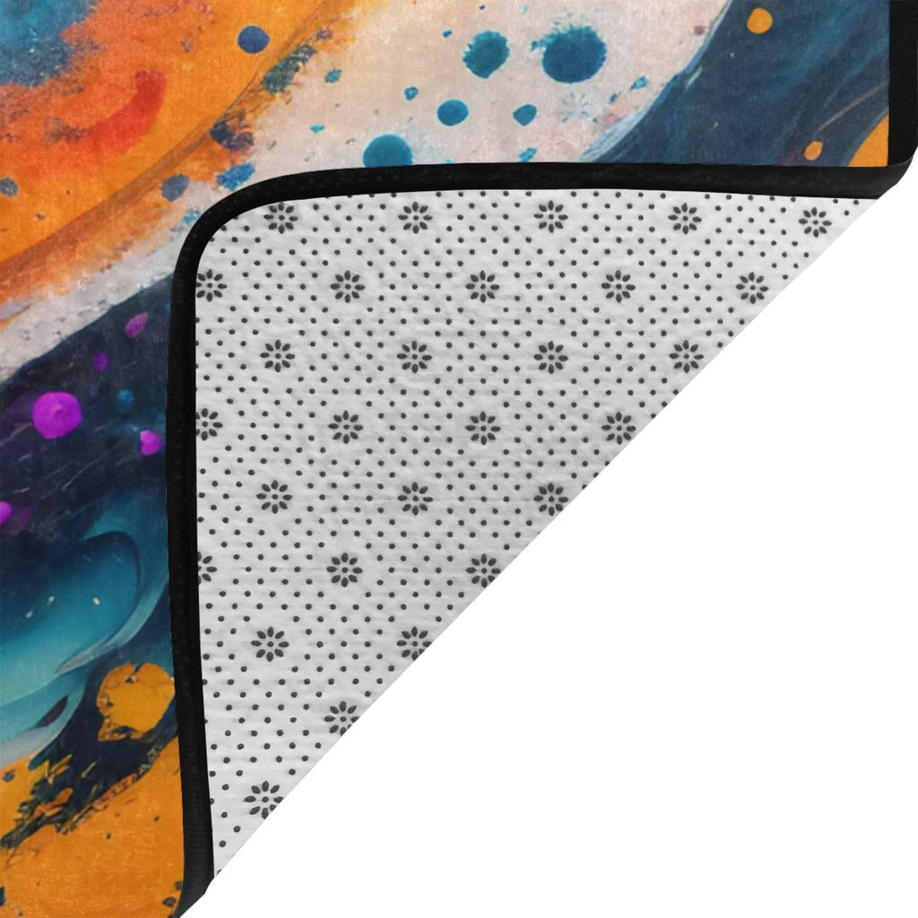 XMXY Fractal Blaze Texture Area Rugs Doormat Outdoor Entrance , Facecloth Non-slip Floor Mat Rug for Living Room Kitchen Sink Area Indoor 36"x24"