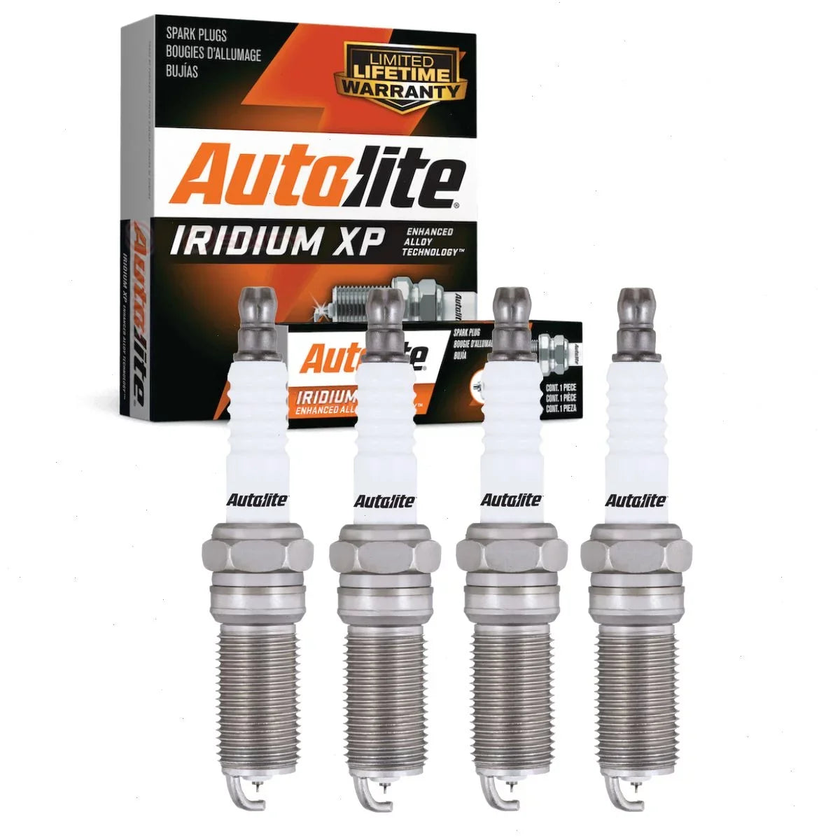 4 pc Autolite Iridium XP XP5863 Spark Plugs for Ignition Wire Secondary Fits select: 2012-2018  FOCUS, 2012-2021  EXPLORER