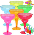 JOYIN 48 Pcs Margarita Glasses Cinco De Mayo Decorations,12 oz Plastic Margarita Glasses Cinco De Mayo Fiesta Party Decoration for Fun,Plastic Party Cups Mexican Theme Taco Party Supplies