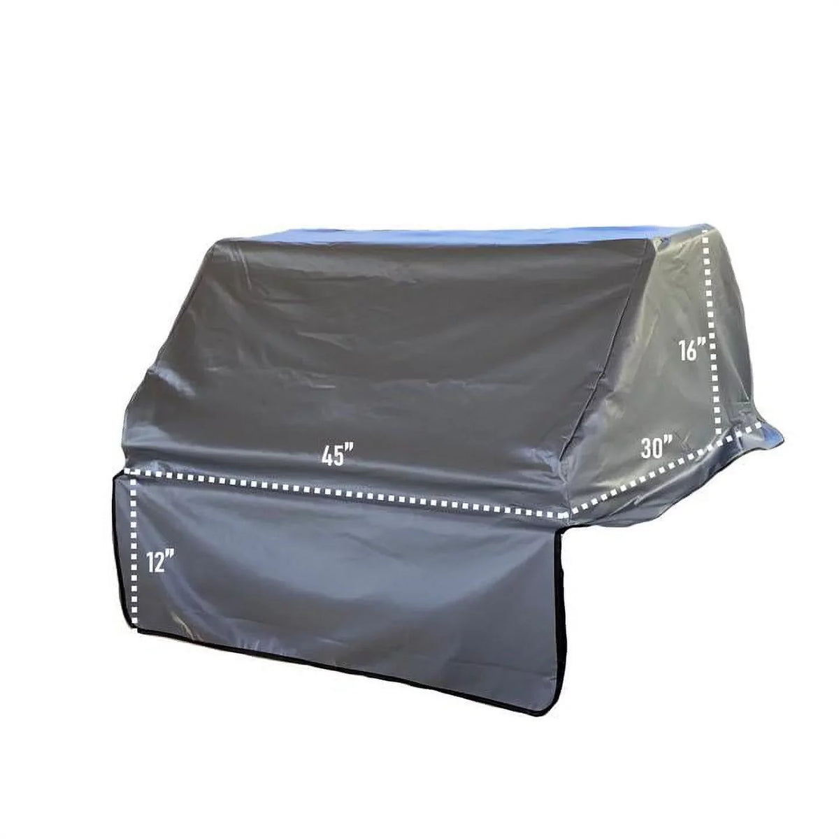 Covered Living Built-In BBQ Outdoor Gas Grill shield 45"L x 30"D x 16"H Vinyl Grey