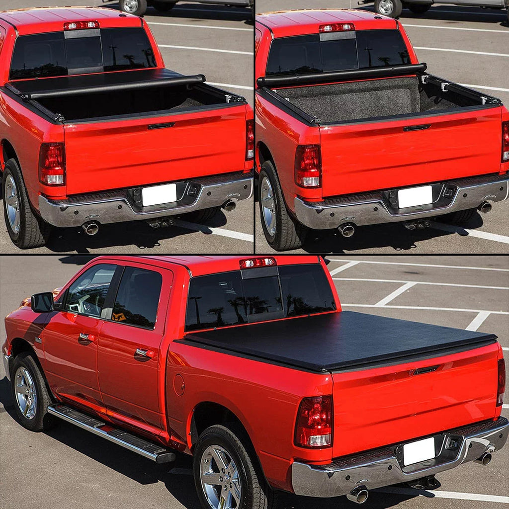 DNA Motoring TTC-RU-043 for 2015 to 2019 Chevy Colorado/GMC Canyon 5 Ft Short Bed Roll-Up Soft Vinyl Tonneau shield 16-18
