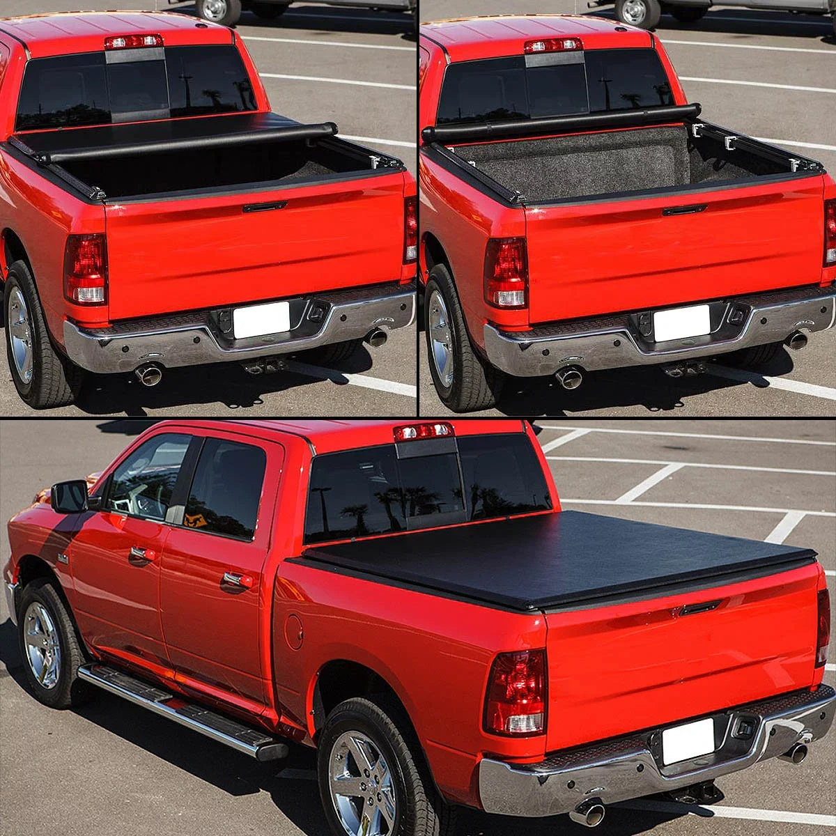DNA Motoring TTC-RU-043 for 2015 to 2019 Chevy Colorado/GMC Canyon 5 Ft Short Bed Roll-Up Soft Vinyl Tonneau shield 16-18