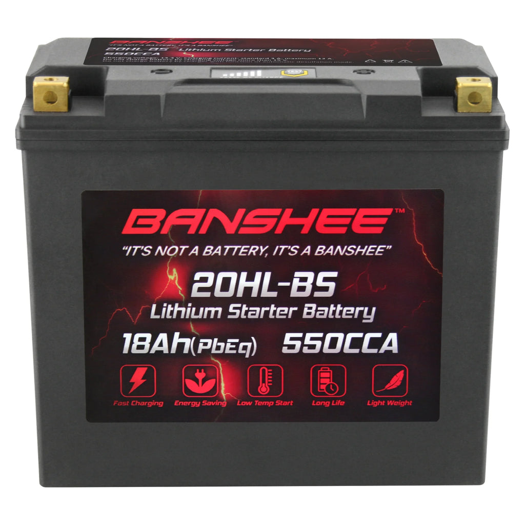 Banshee 20L-BS LiFePO4 Motorsports Battery suitable with Yamaha XV1700A Road Star 2004 to 2007
