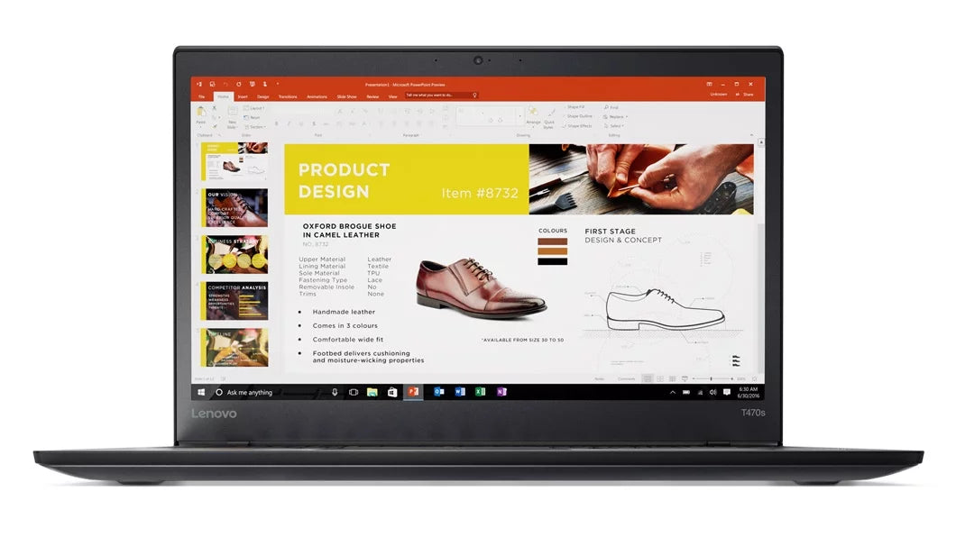 ThinkPad T470s Touch Windows 10 Pro Laptop -  Core i7-7600U, 8GB RAM, 1TB SSD, 14" IPS FHD (1920x1080) Matte Touchscreen, Fingerprint Reader, Smart Card Reader, Black Color