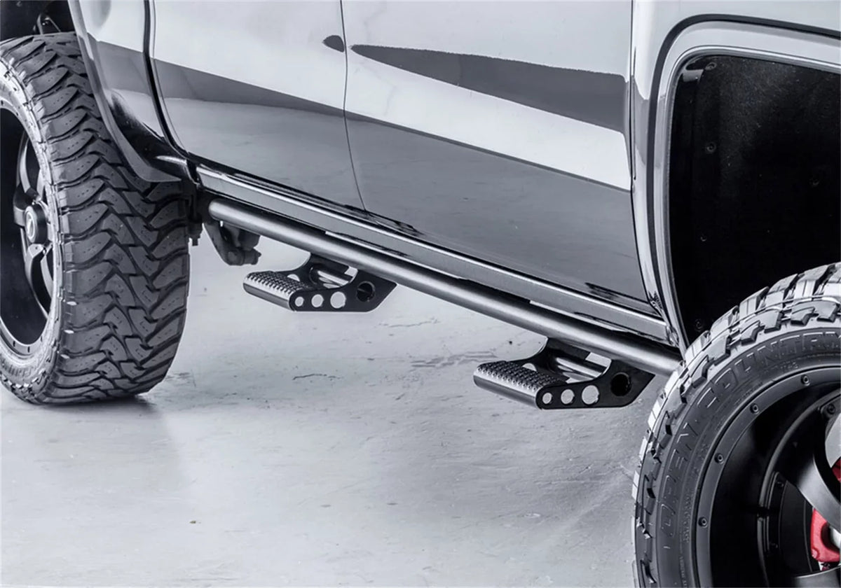 N-Fab by RealTruck Rkr Rails | Textured Black | T074Rkrccr | appropriate with 2007-2021  Tundra Crewmax All Beds, SRW Gas