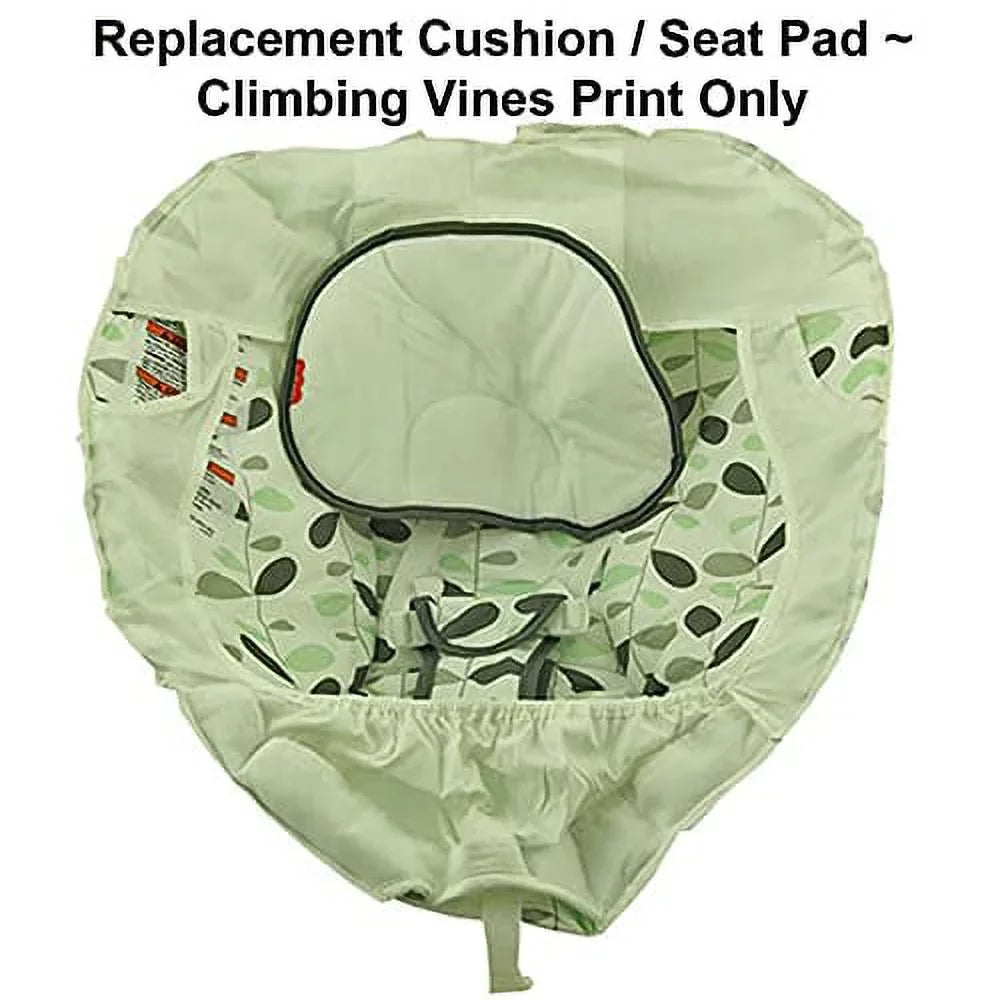 Replacement Part for Fisher-Price See & Soothe Deluxe Baby Bouncer - GVG02 ~ Replacement Cushion/Seat Pad ~ Climbing Vines Print