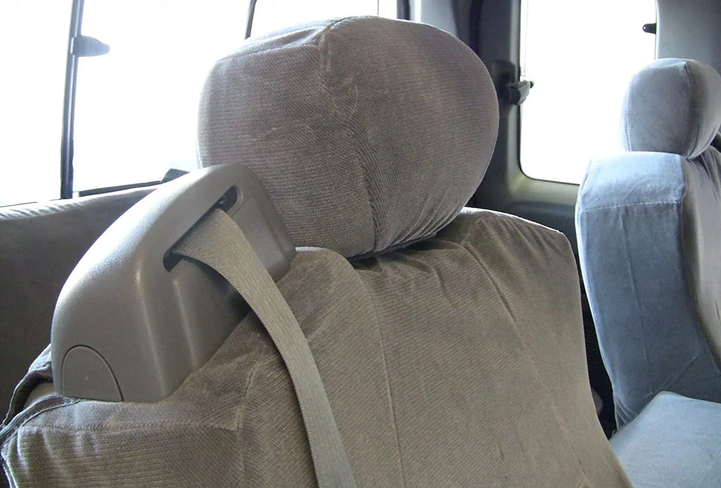 F83 2001-2008  F250-550 40/20/40 Split Seat With Opening Center Console NEW in Gray Velour