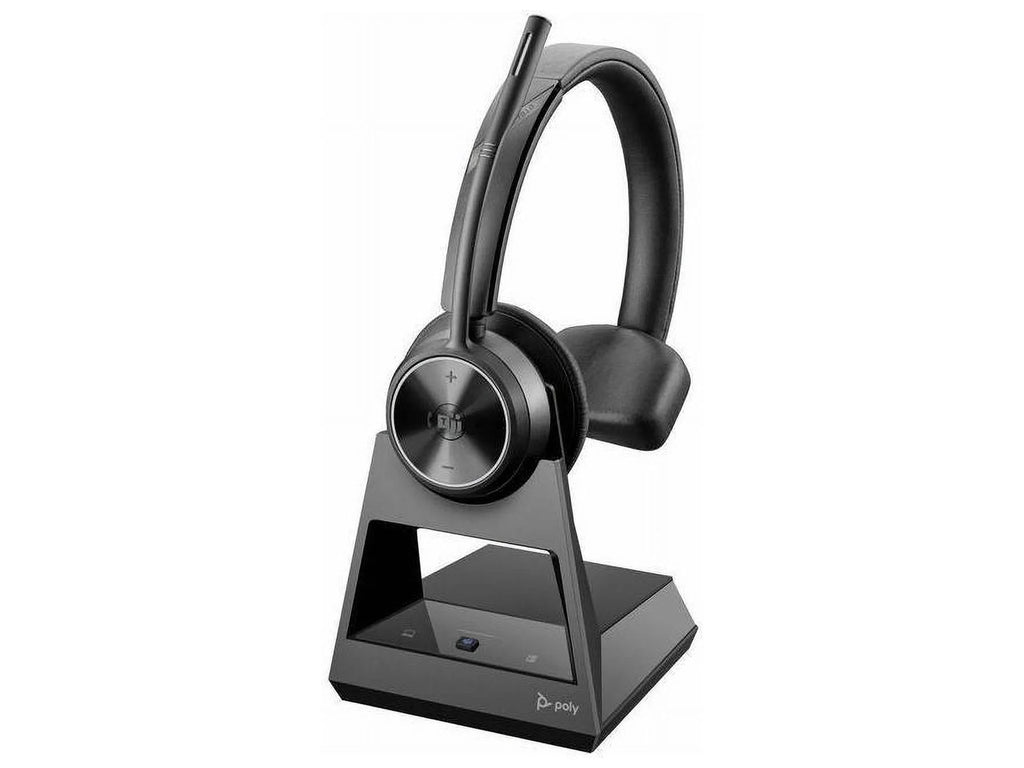 Poly Voyager 4310-M  Teams Certified Headset with charge stand - Google Assistant, Siri - Mono - USB Type A - Wired/Wireless - Bluetooth - 164 ft - 20 Hz - 20 kHz - Over-the-head, On-ear -...