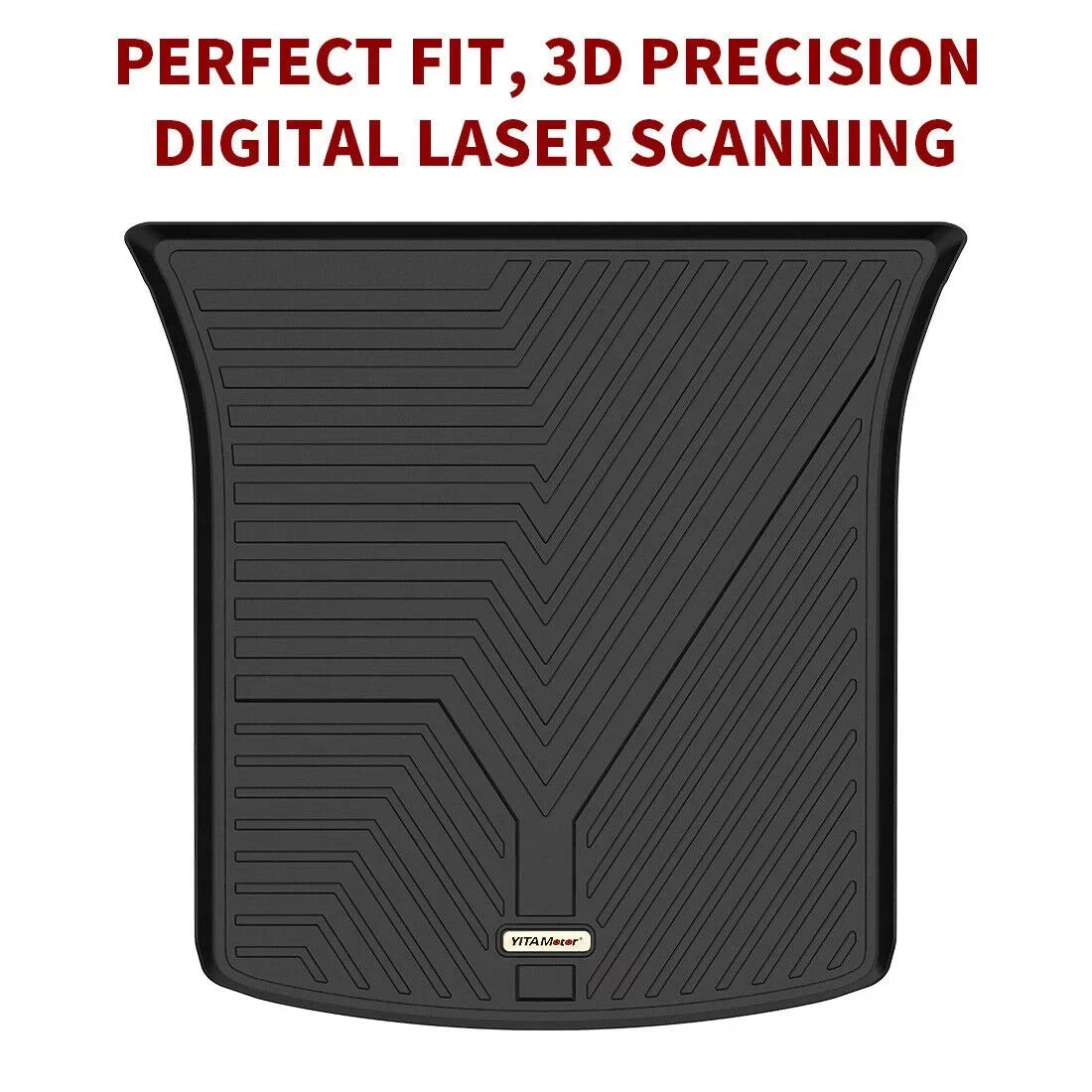 Ledkingdomus Floor Mats for 2020-2023 Tesla Model Y Rear Trunk Mat All atmospheric conditions Black