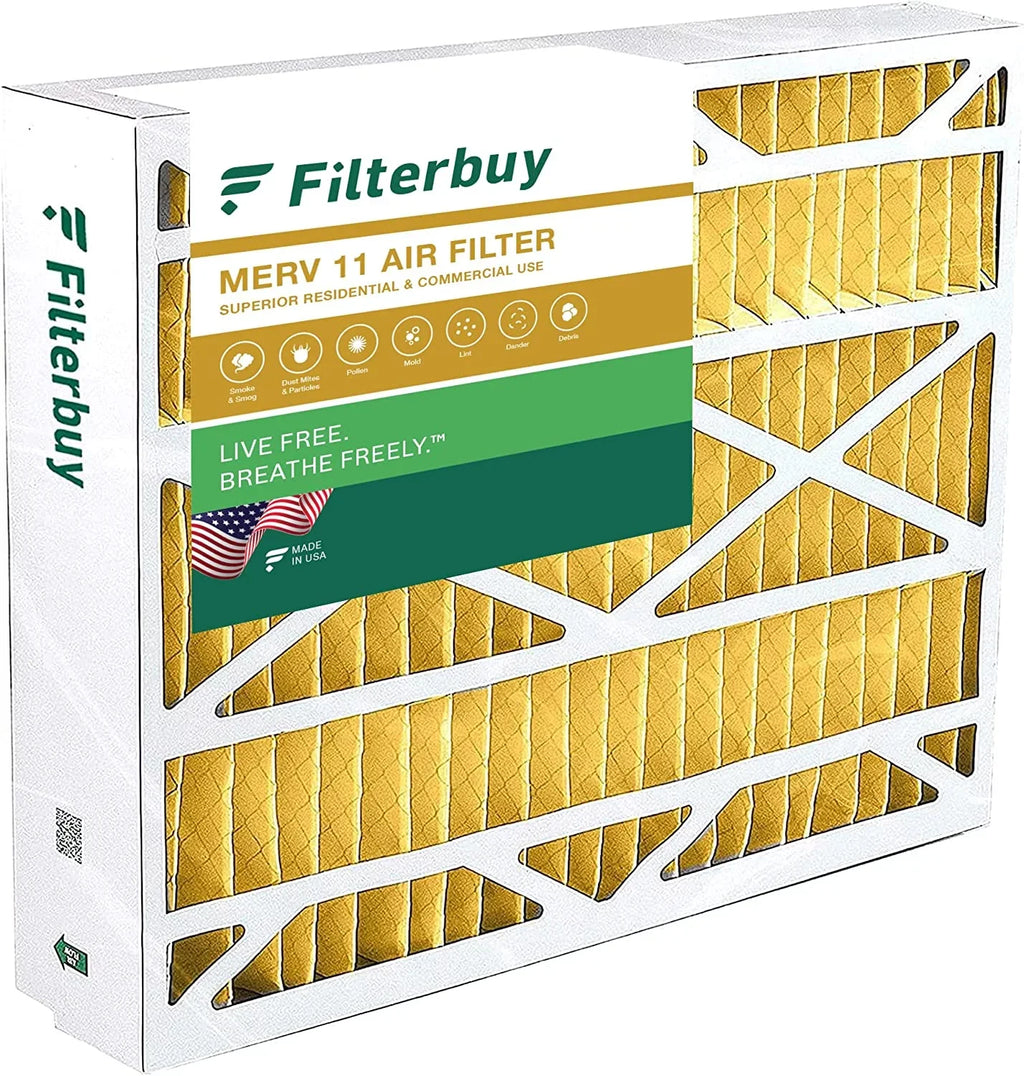 Filterbuy 20x21x5 MERV 11 Pleated HVAC AC Furnace Air Filters for Lennox X8790 / PCO14-23 (1-Pack)