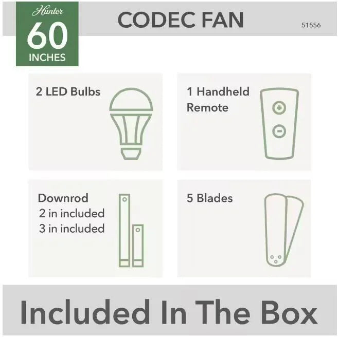 Indoor Matte Silver Smart Ceiling Fan with Remote and Light Kit. Codec 60 in