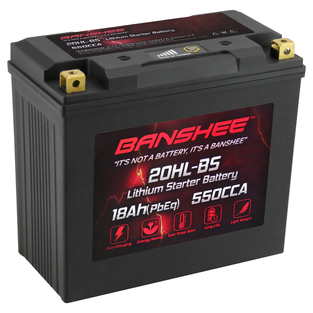 Banshee 20L-BS LiFePO4 Motorsports Battery suitable with Yamaha XV1700A Road Star 2004 to 2007