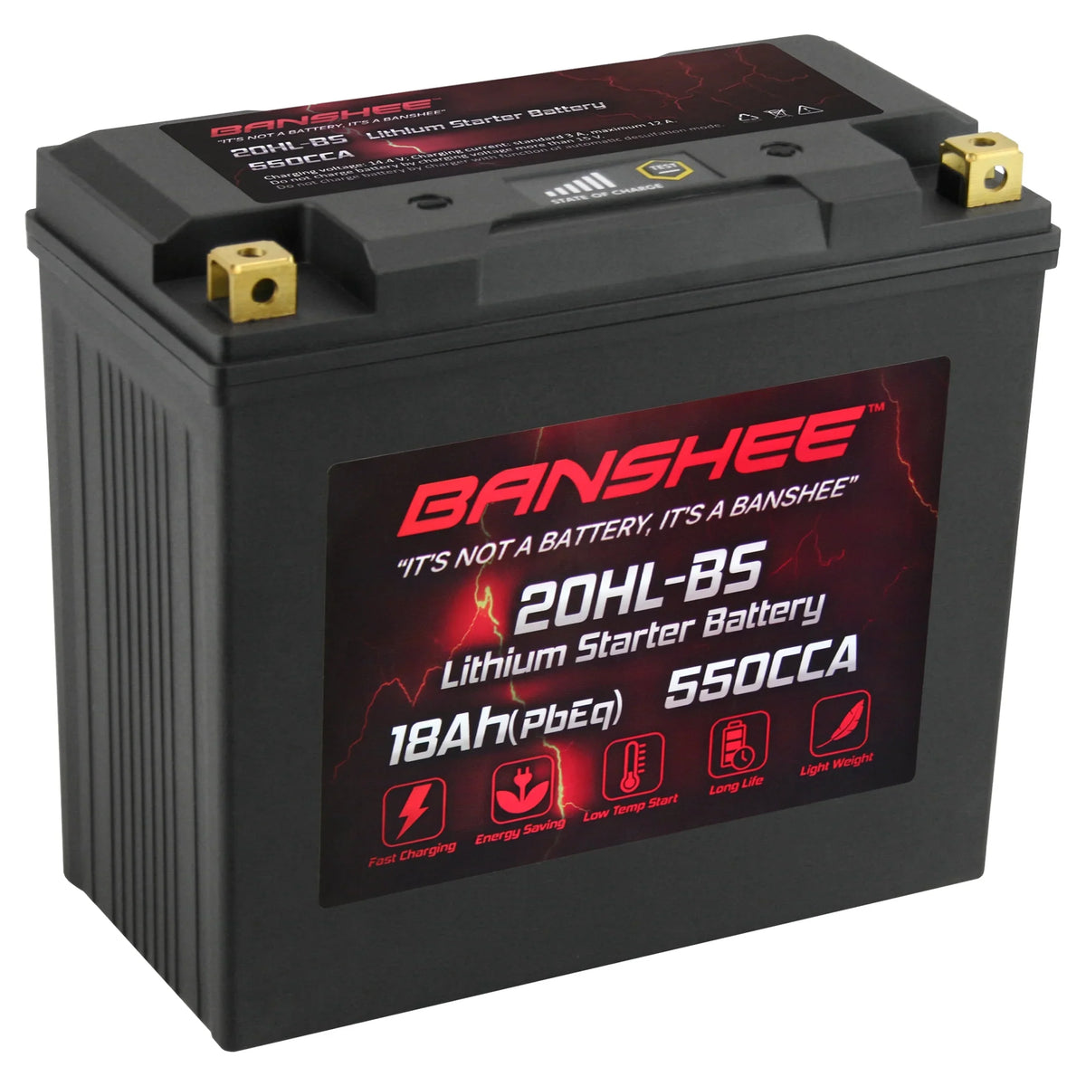 Banshee 20L-BS LiFePO4 Motorsports Battery suitable with Yamaha XV1700A Road Star 2004 to 2007