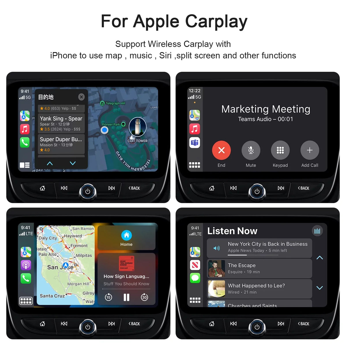 Replacement for  Wireless Carplay Adapter Dongle USB iPhone IOS Car Navigation Player