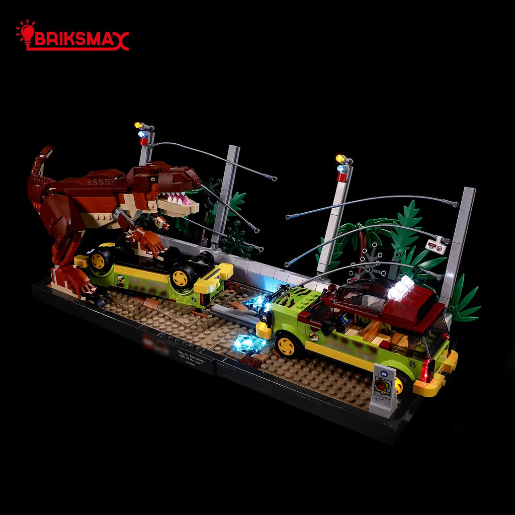 rex Breakout 76956 Building Blocks Model(Not Include the Building Model). BRIKSMAX Led Light Kit for Legos Jurassic World™ T