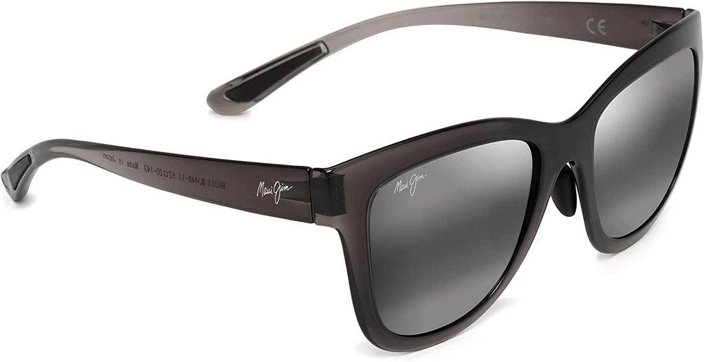 Maui Jim Women's Anuenue Polarized Classic Sunglasses, Translucent Grey/Neutral Grey, Medium