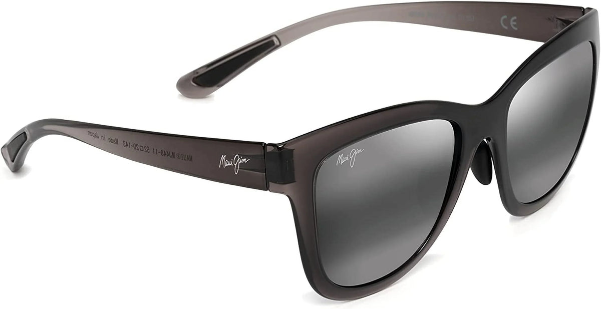 Maui Jim Women's Anuenue Polarized Classic Sunglasses, Translucent Grey/Neutral Grey, Medium