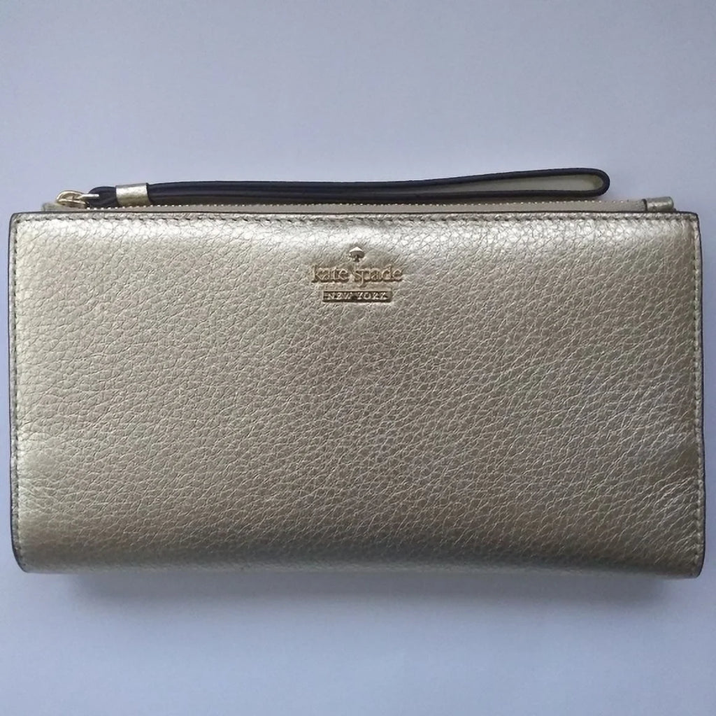 Kate Spade Blake Street Dot Eliza Wristlet Wallet Gold