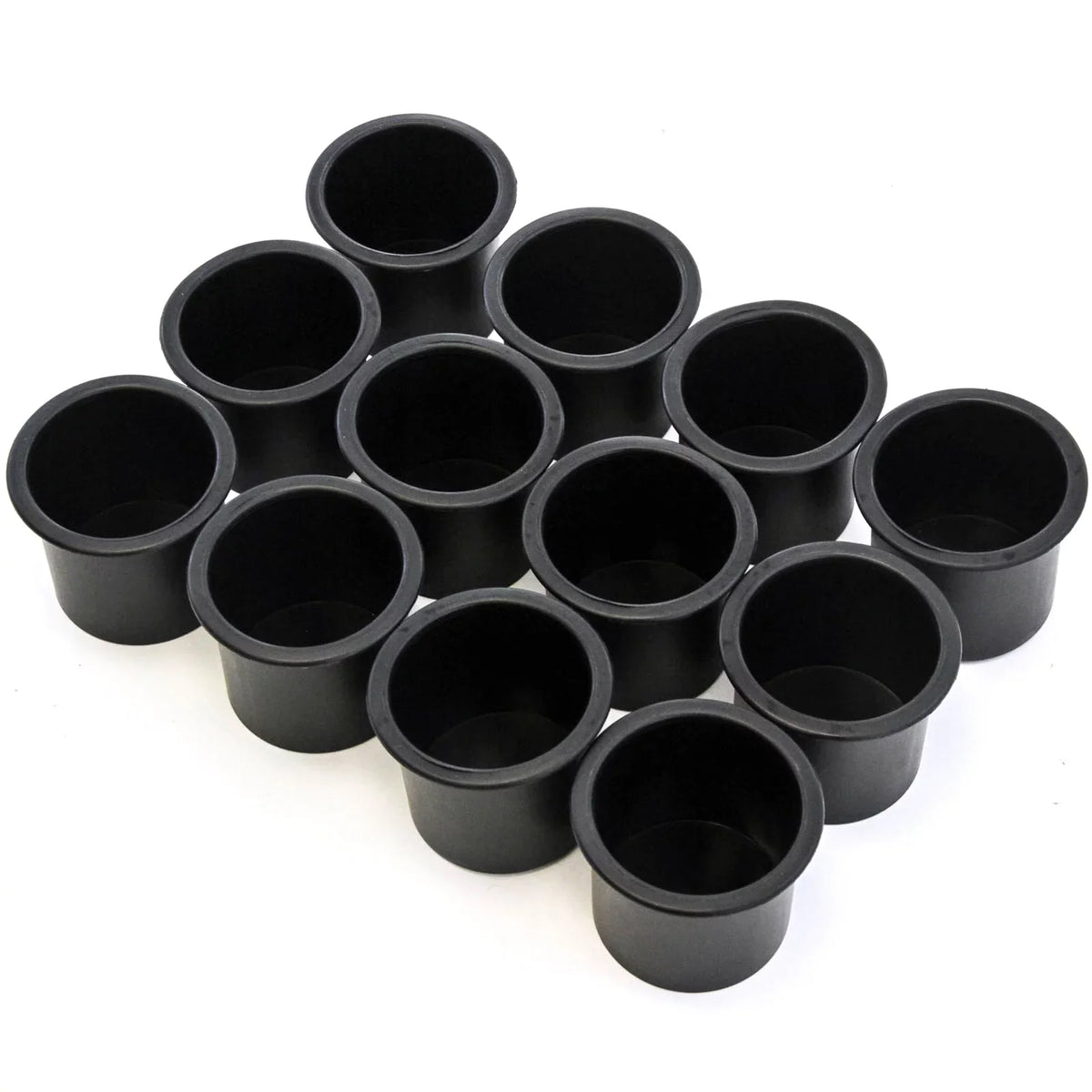 12 Cup Holder Plastic Pocket Recessed Insert Universal for vessel RV Car Truck Sofa Game Table Marine Pontoon Motorhome Camper