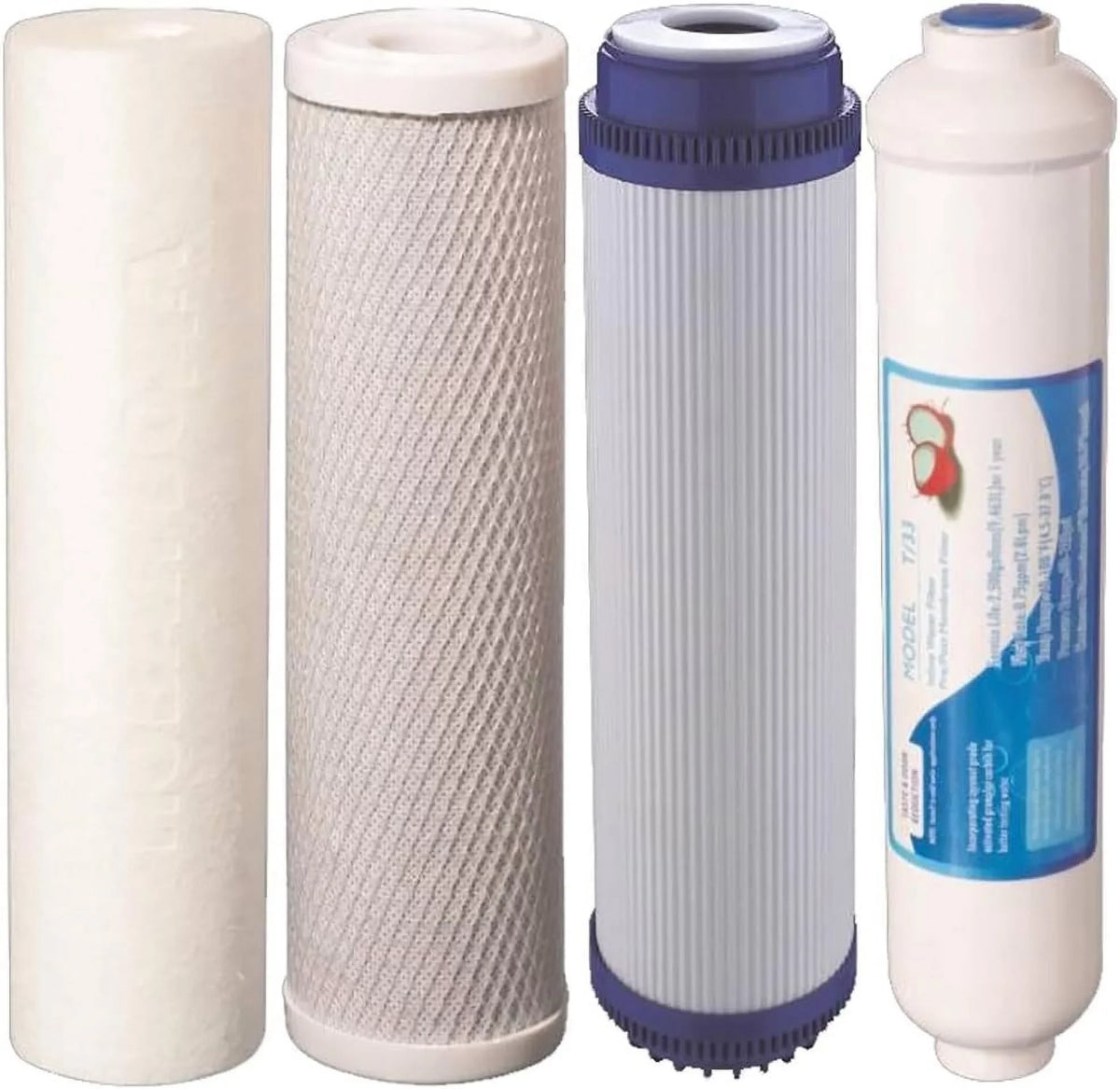 Reverse Osmosis Replacement liquid Filters 4 Pc RO Cartridges Sediment, GAC, CTO