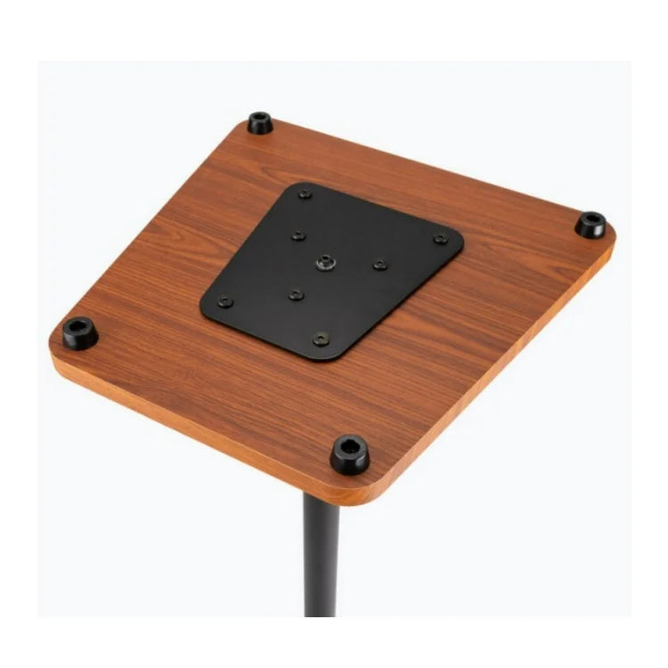 On Stage SMS7500R Wood Studio Height Adjustable Non-Slip Monitor Stands (2-Pack, Rosewood)
