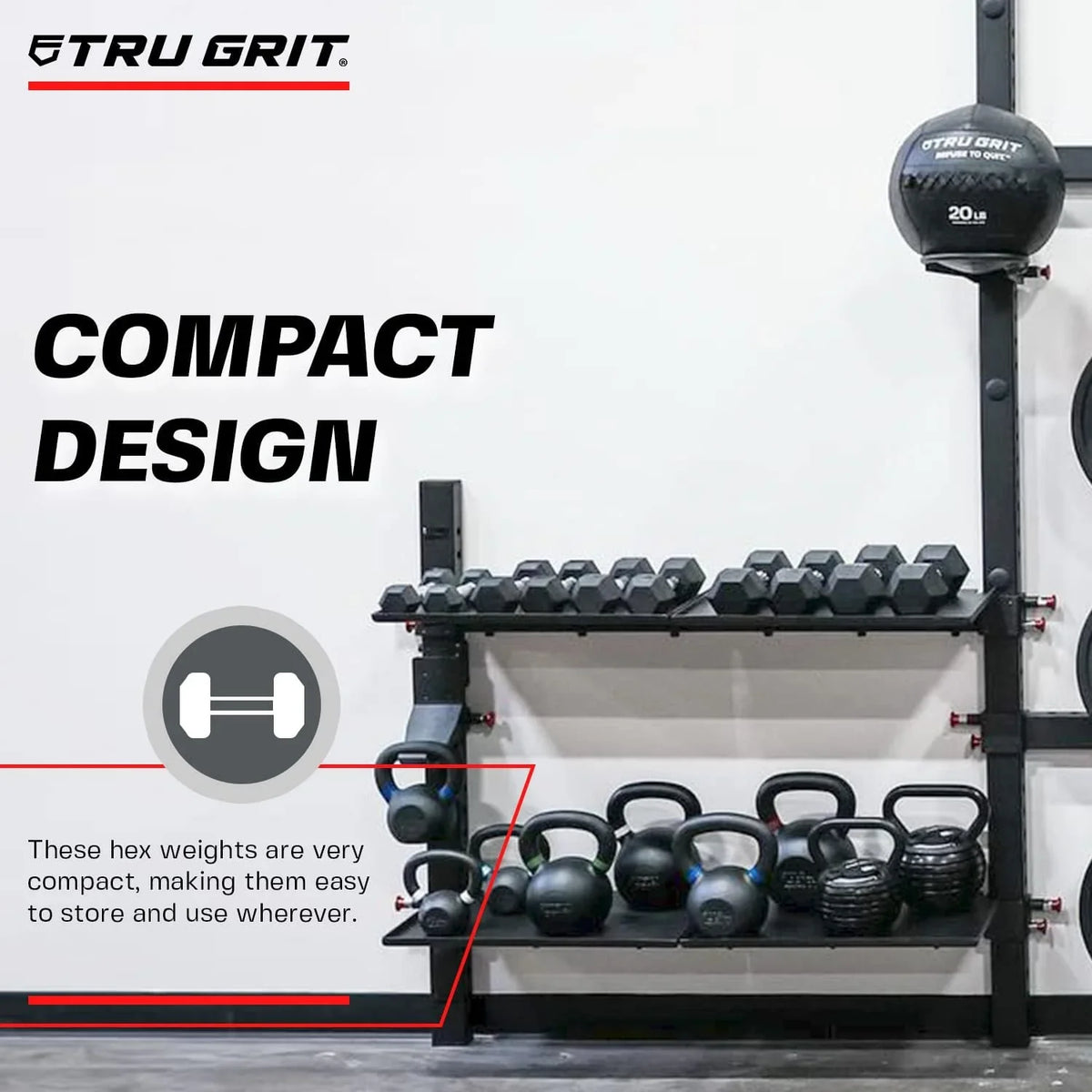 Fitness Hex TPR Dumbbells - Rubber Dumbbells Designed With Chrome-Plated Steel Handles, TPU Heads, And Hexagon-Shaped Rubber-Encased Ends