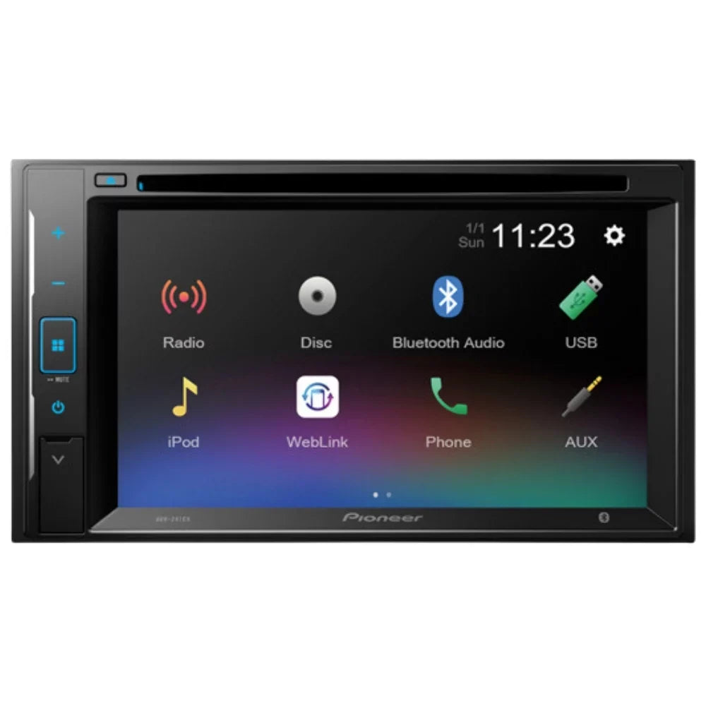 KIT4746 Bundle for 1998-2001  Explorer 2 Door W/ Pioneer AVH-241EX Double DIN Car Stereo with Bluetooth/Backup Camera/Installation Kit/in-Dash DVD/CD AM/FM 6.2" Touchscreen Digital Media Receiver