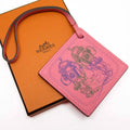 Pre-Owned Hermes HERMES Charm Carenano Roseete Vaud Swift (Like New)