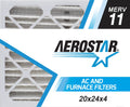 Aerostar 20x24x4 MERV  11, Pleated Air Filter, 20 x 24 x 4, Box of 6, Made in the USA