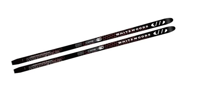 Whitewoods WHITETAIL Adult Metal Edge Cross Country Skis, Rottefella NNN Binding