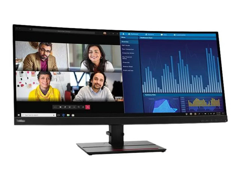 ThinkVision P34w-20 34" Class UW-QHD Curved Screen LCD Monitor, 21:9, Raven Black