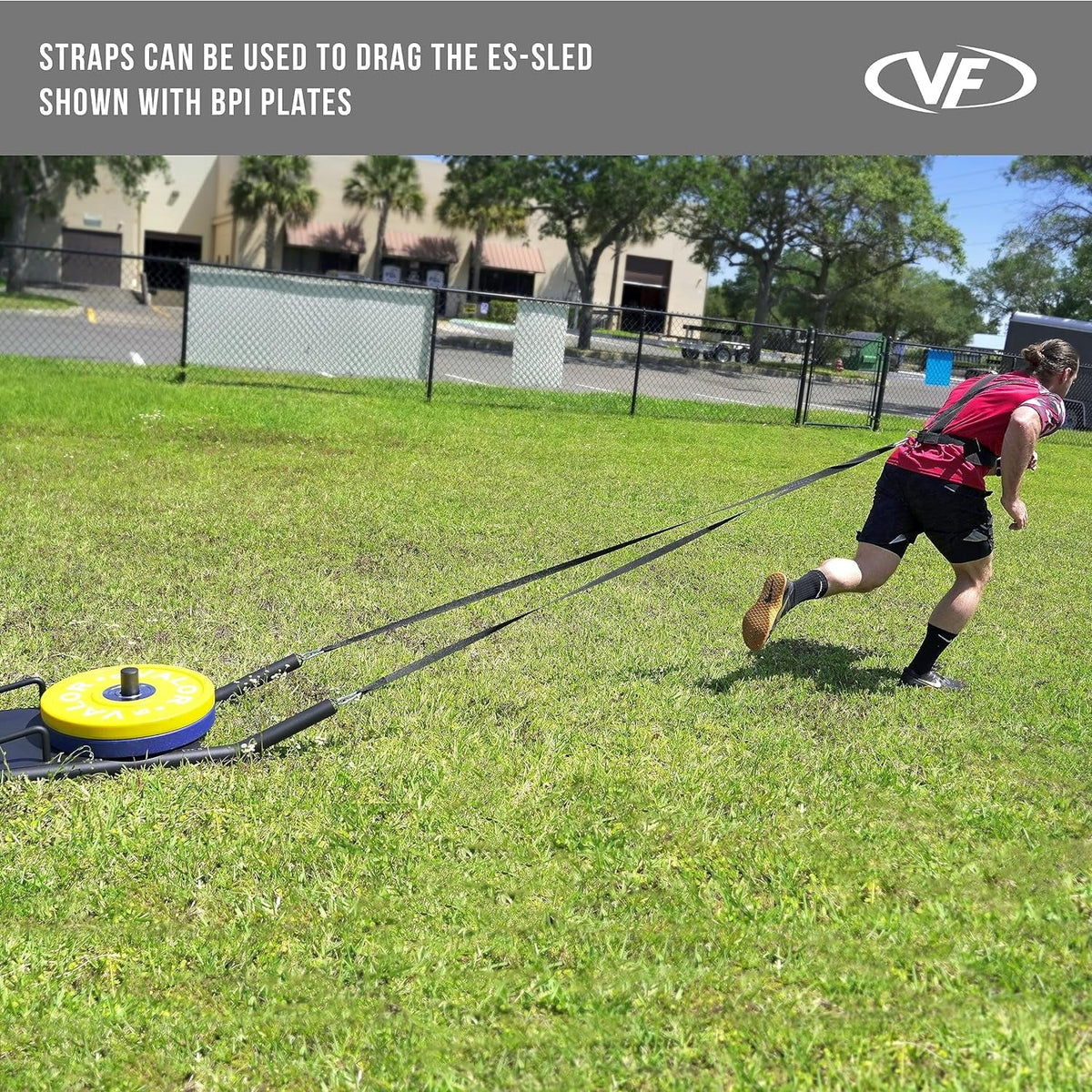 Valor Fitness ES-SLED Agility Sled with Harness & Straps (Push, Pull, and Drag Sled)