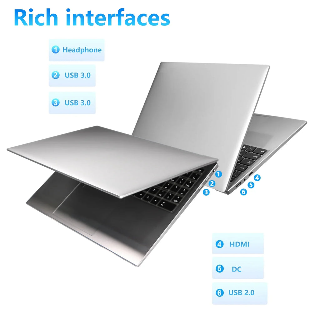 KUU Yepbook-2 Laptop Ultra Slim 15.6" Laptop Windows 11,  N95 16GB RAM 1TB SSD Laptop With Bluetooth,HDMI