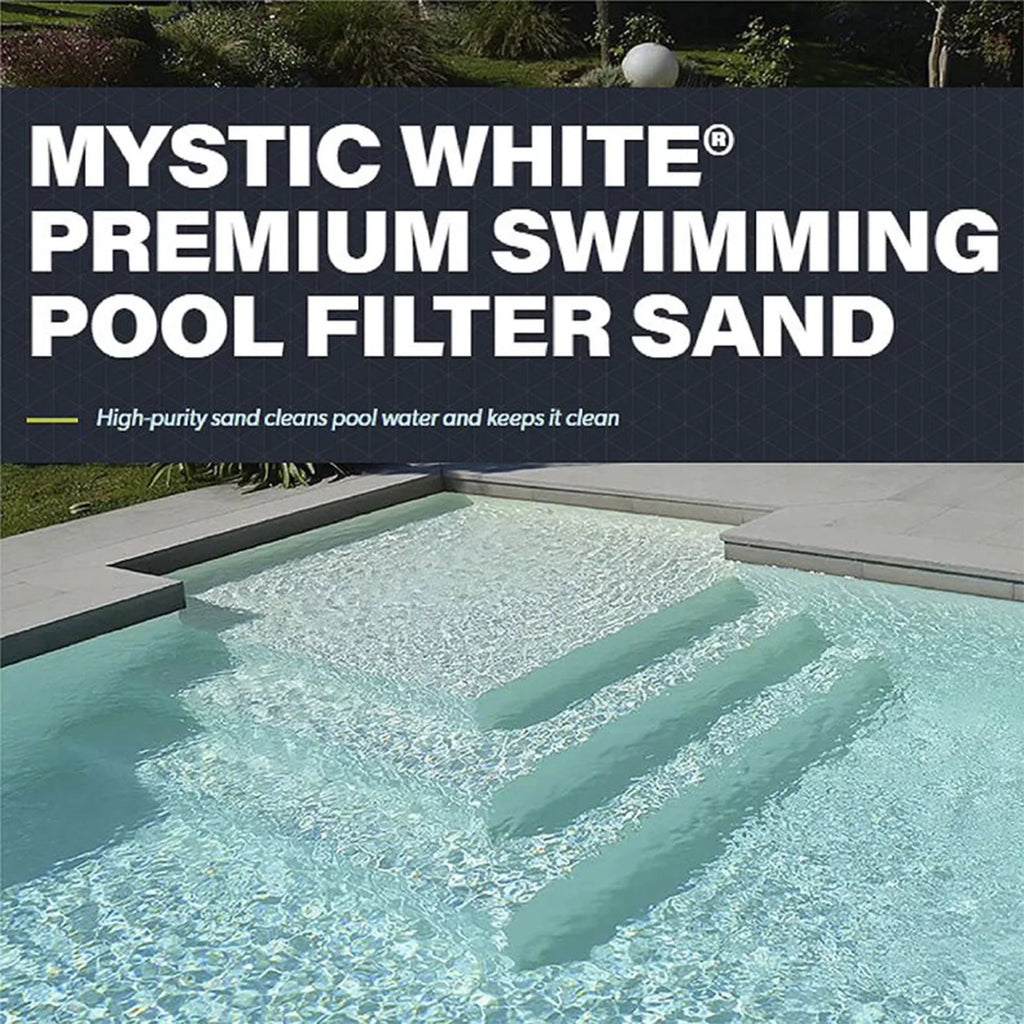 Silica 50lbs Mystic White II Swimming Pool Filter Sand, White (3 Pack). U.S