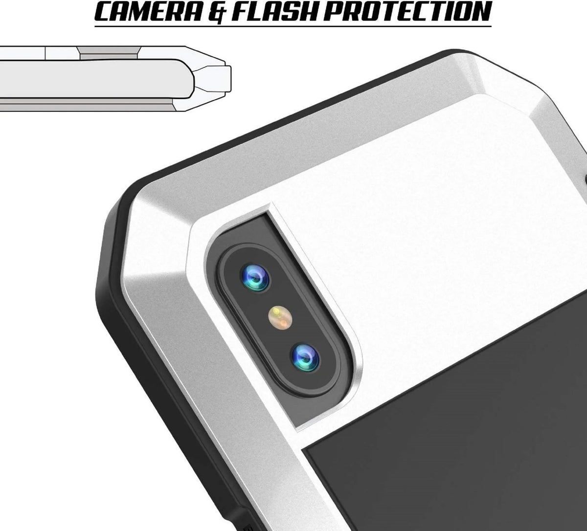 Gorilla Glass Aluminum Metal iPhone 5s Case (Silver) Heavy Duty Military Grade Shockproof and Scratch immune Protection, Rugged Outdoor Travel