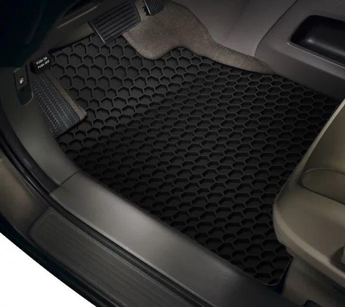 ToughPRO - Two Front Mats appropriate with CHRYSLER Pacifica - All climate Heavy Duty (Made in USA) - Black Rubber - 2019