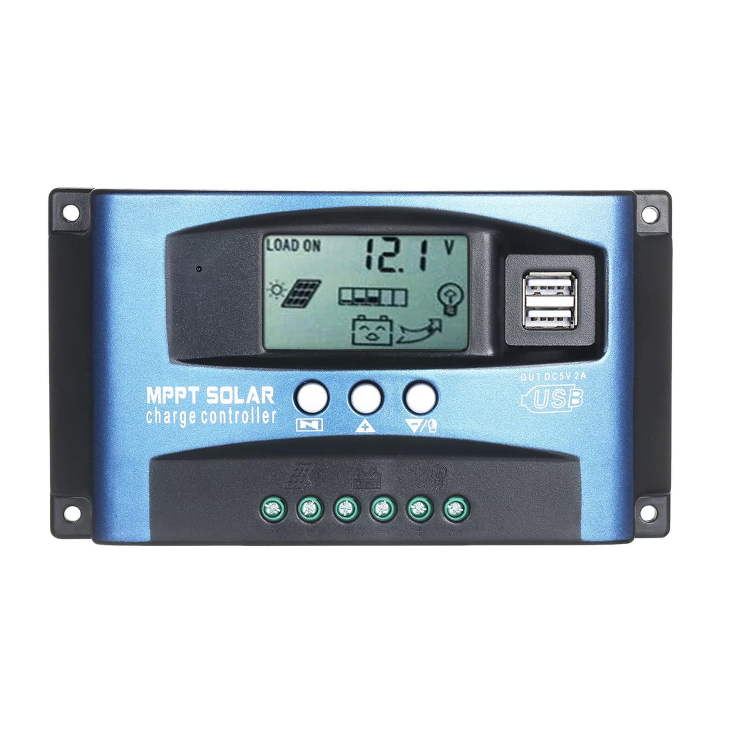 Dazzduo Controller,Dual USB Output LCD Screen  Screen  5V/2A  Solar Identification  5V/2A Dual  Dual USB Solar Dual USB Solar USB Output 12V/24V 5V/2A Dual USB