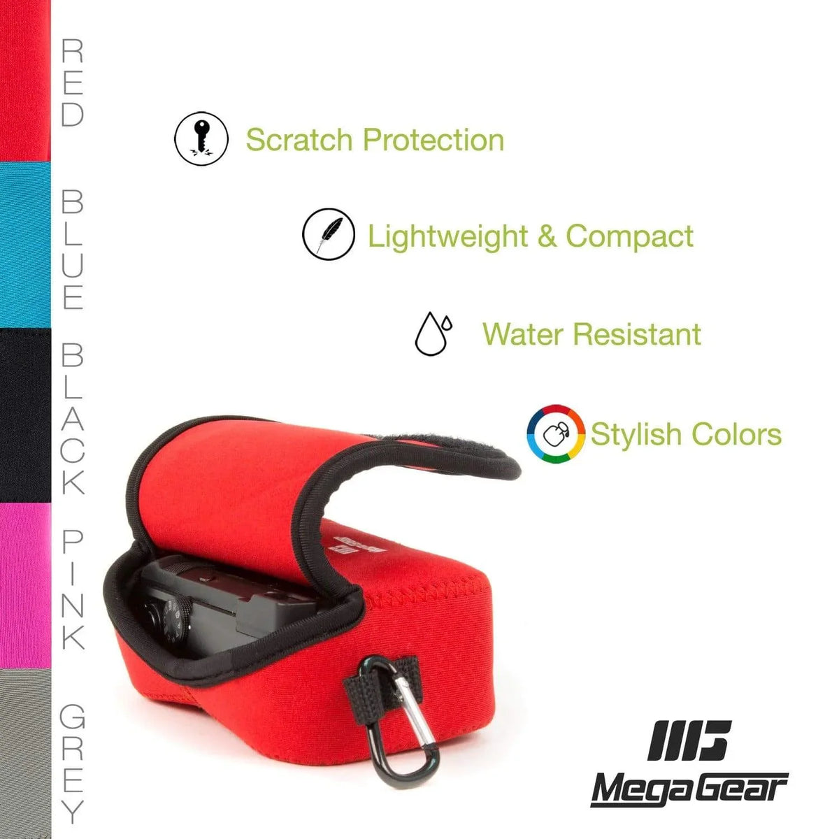 MegaGear  Cyber-shot DSC-RX100 VII, DSC-RX100 VI, DSC-RX100 V, DSC-RX100 IV, DSC-RX100 III, DSC-RX100 II Neoprene Camera Case