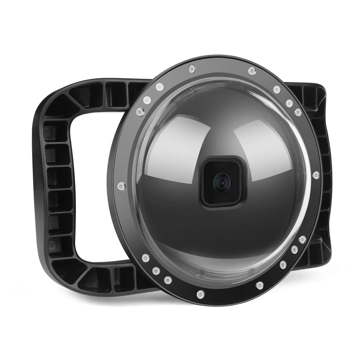 Waterproof Dome Port Case for  9 Black and  10SHOOT XTGP559, Dual Handle, 45m Waterproof, 180° Wide Angle