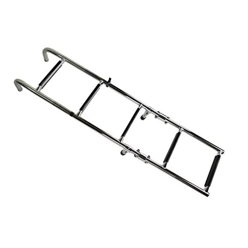 Marine City Stainless Steel Marine Grade vessel Yacht 3+2 Steps Foldable Boarding Ladder