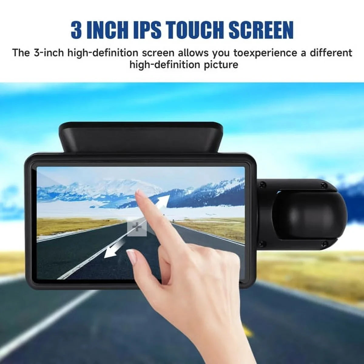 SYTHERS 1080P Dash Cam Front and Rear, 170° Wide Angle Dash Camera with Night Vision