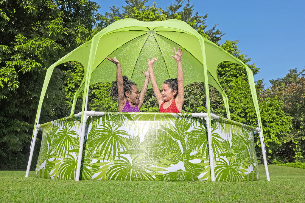 Round Above Ground Pool Set With Pool Shade. x 20 in. H2OGO 8 ft